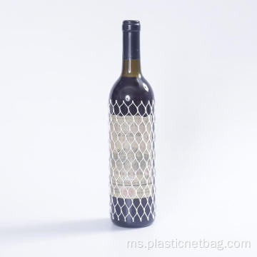 Plastik pelindung lengan jaring bersih untuk botol wain